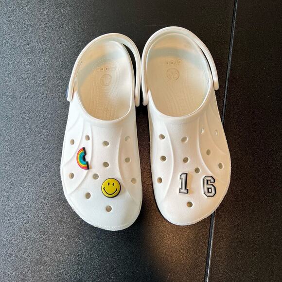 Crocs Other - Classic White Crocs With Charms